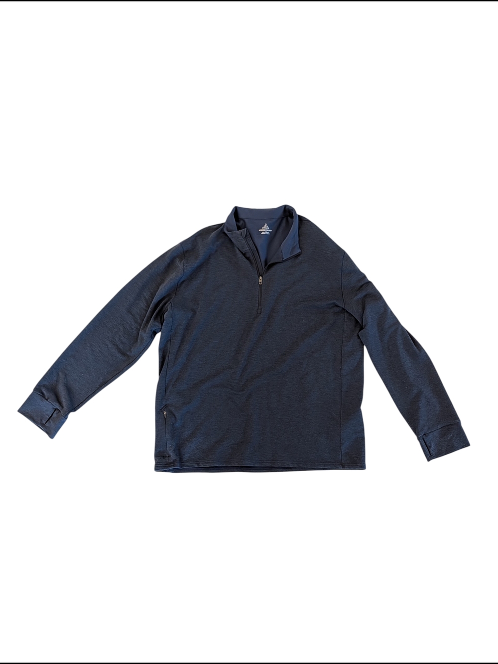 PrAna Quarter Zip Pullover Mens XXL Blue Stretch Breathe Outdoor Hiking Athletic